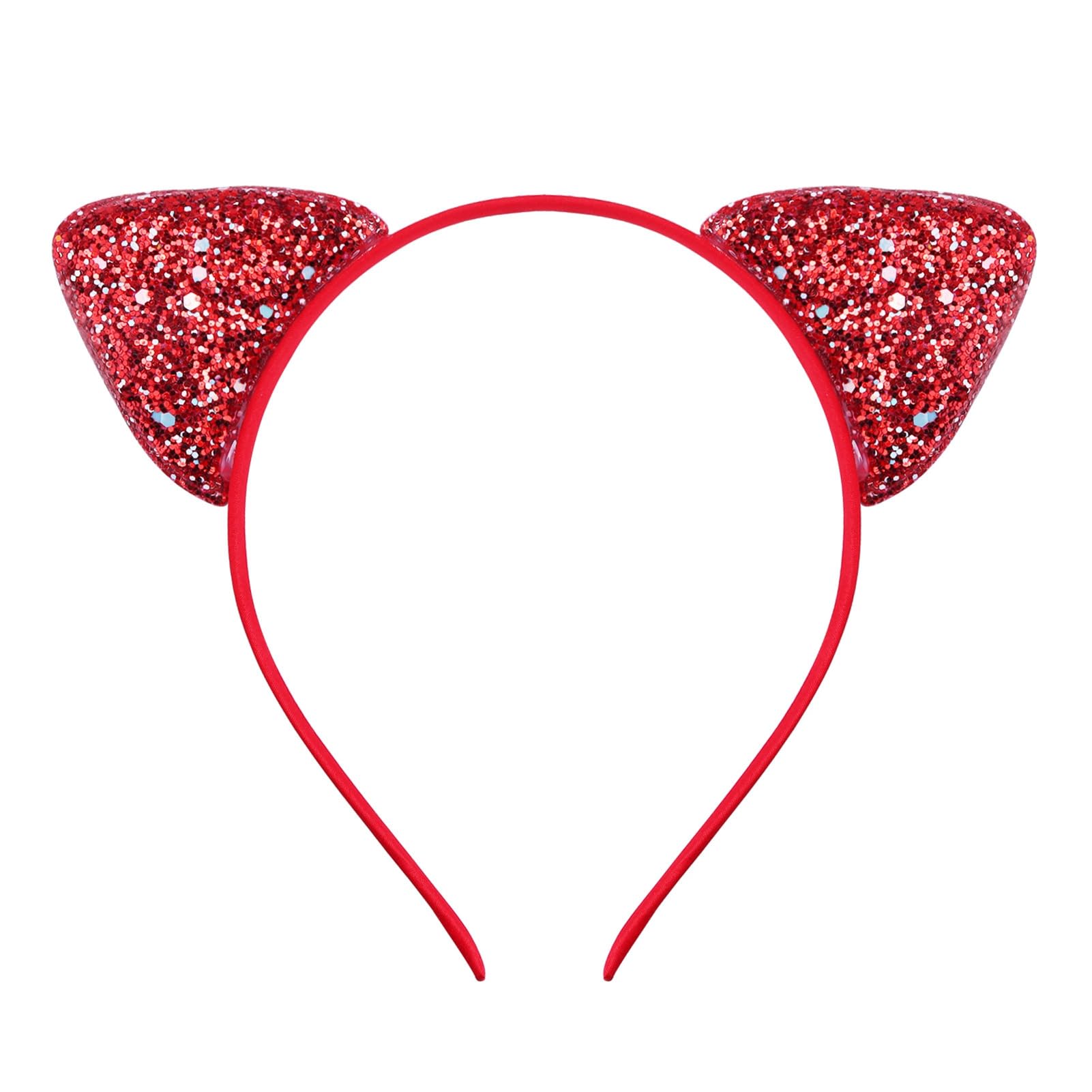 Smbcgdm Girls Hairband Charming Hairstyle Decoration Cartoon Cat Ear Princess Hair Band Red