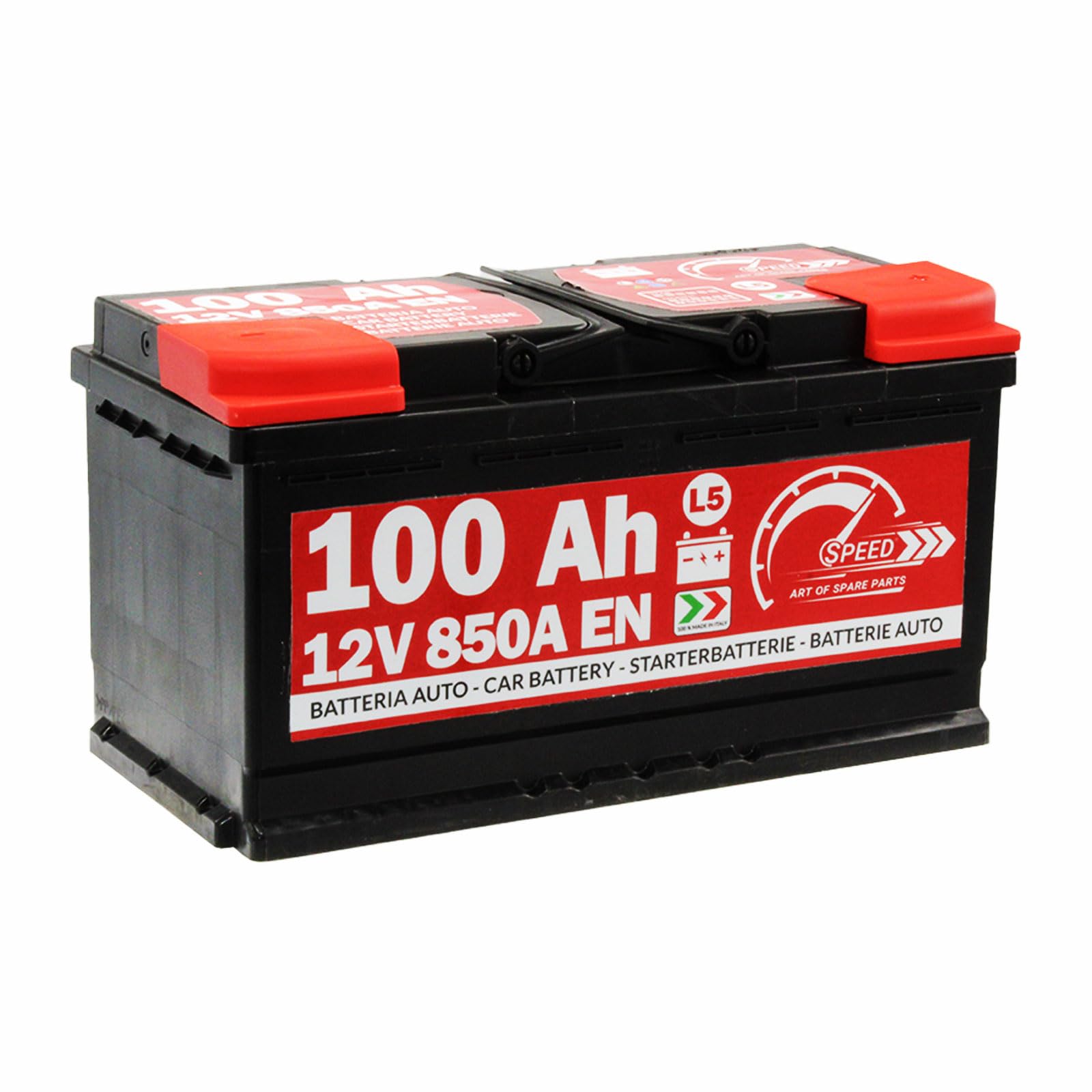 SPEED Batteria AVVIAMENTO Auto Originale SMC Marchio L5 100AH 12V 850A con Polo Positivo A Destra