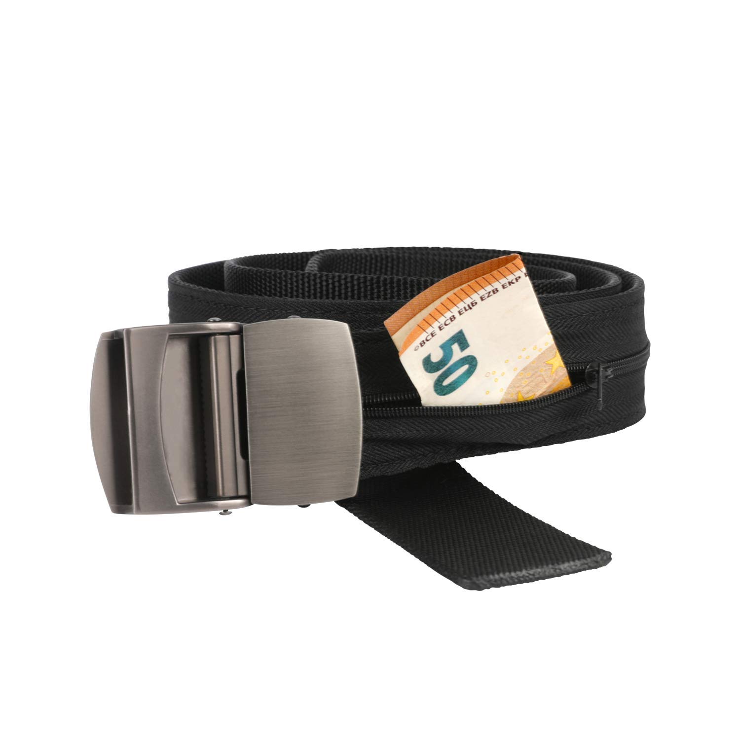 Ceinture de Voyage Cache-Billet, Devolp Ceinture Porte-Monnaie avec Poche Secret Fermeture à Glissière en Nylon...