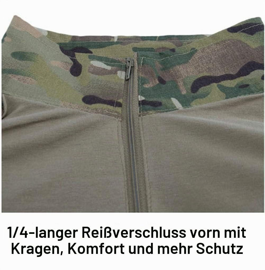 LANBAOSI Langärmliges Herrenhemd und langärmlige Hose mit langen Ärmeln, gefüllte Kleidung, Militäruniform, lange Ärmel