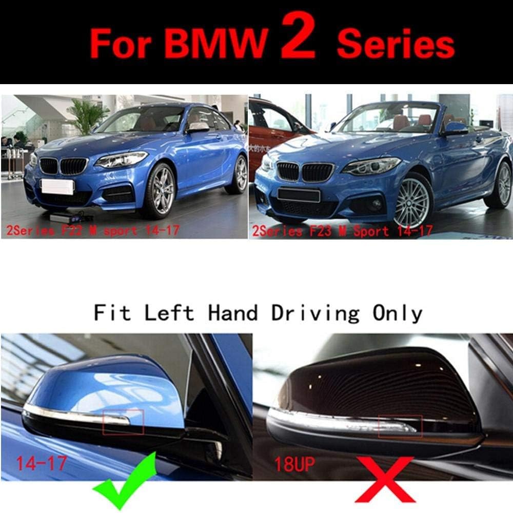 Real Carbon Fiber Mirror Cover Caps for BMW F20 F22 F23 F30 F31 F32 F33 F36 F87 M2 X1 E84 Replacement Rearview Mirrors Caps Factory CNC Moulding (Carbon Fiber)