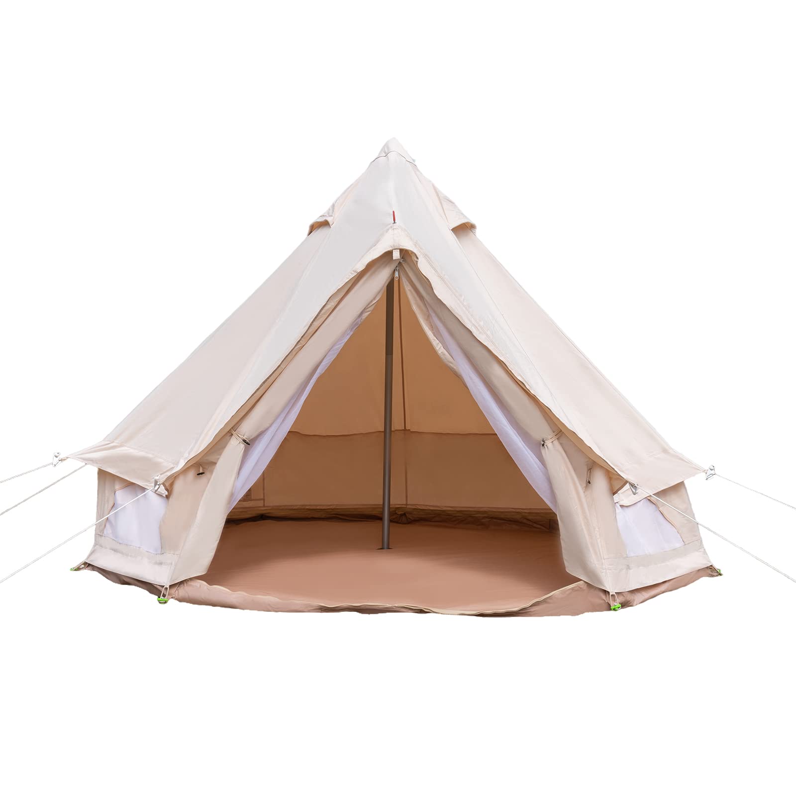 Polyester Cotton Bell Tent, Collapsible 4 Season Family Camping Tent with Carrying Bag and Light Hook,Detachable Design Bell Tent for Camping, Hiking, Fishing, Hunting : Sports & Outdoors