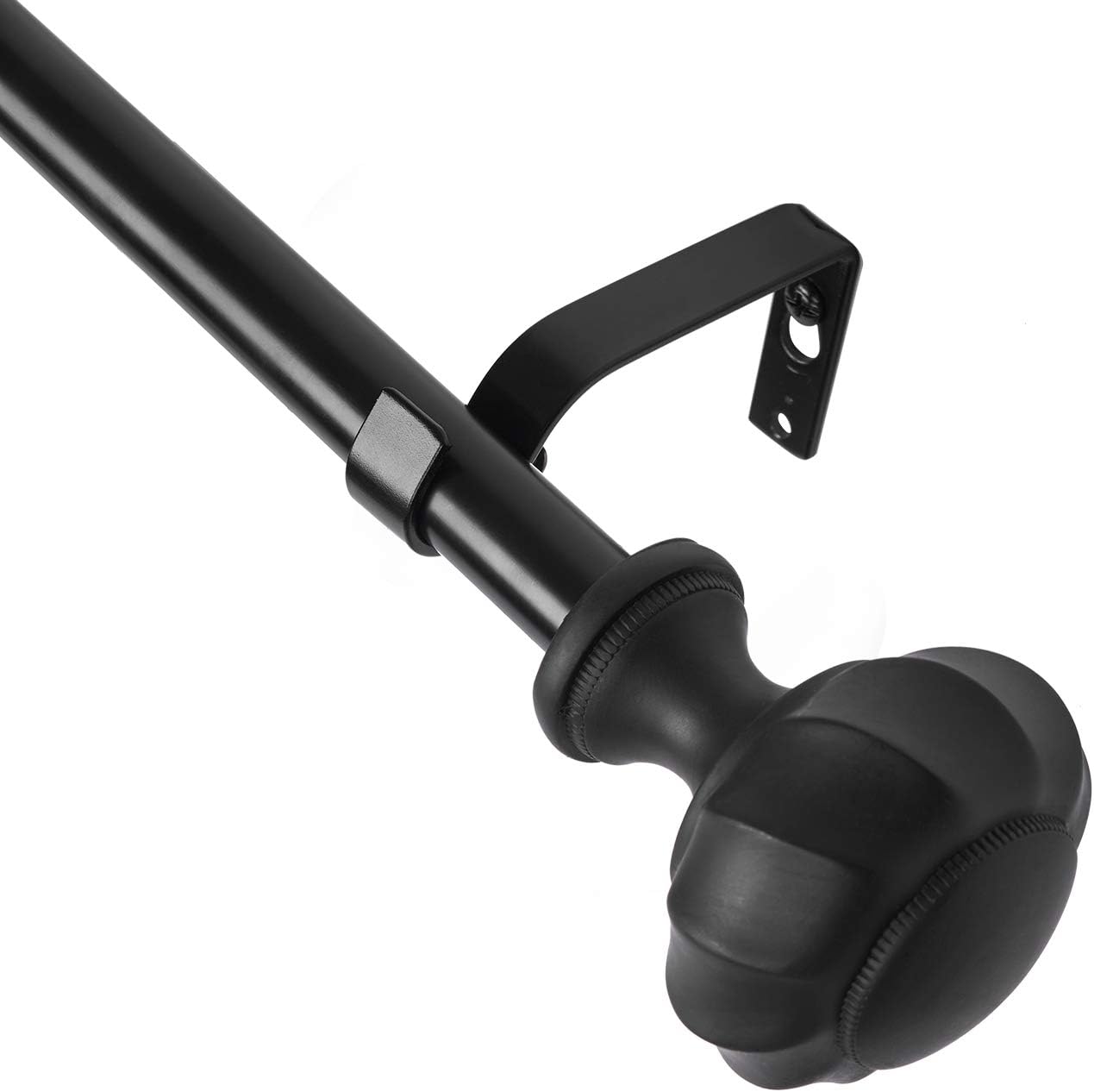 3/4-inch Diameter Single Window Curtain Rod, Adjustable Length from 28-48 Inch,Pewter: Home Improvement