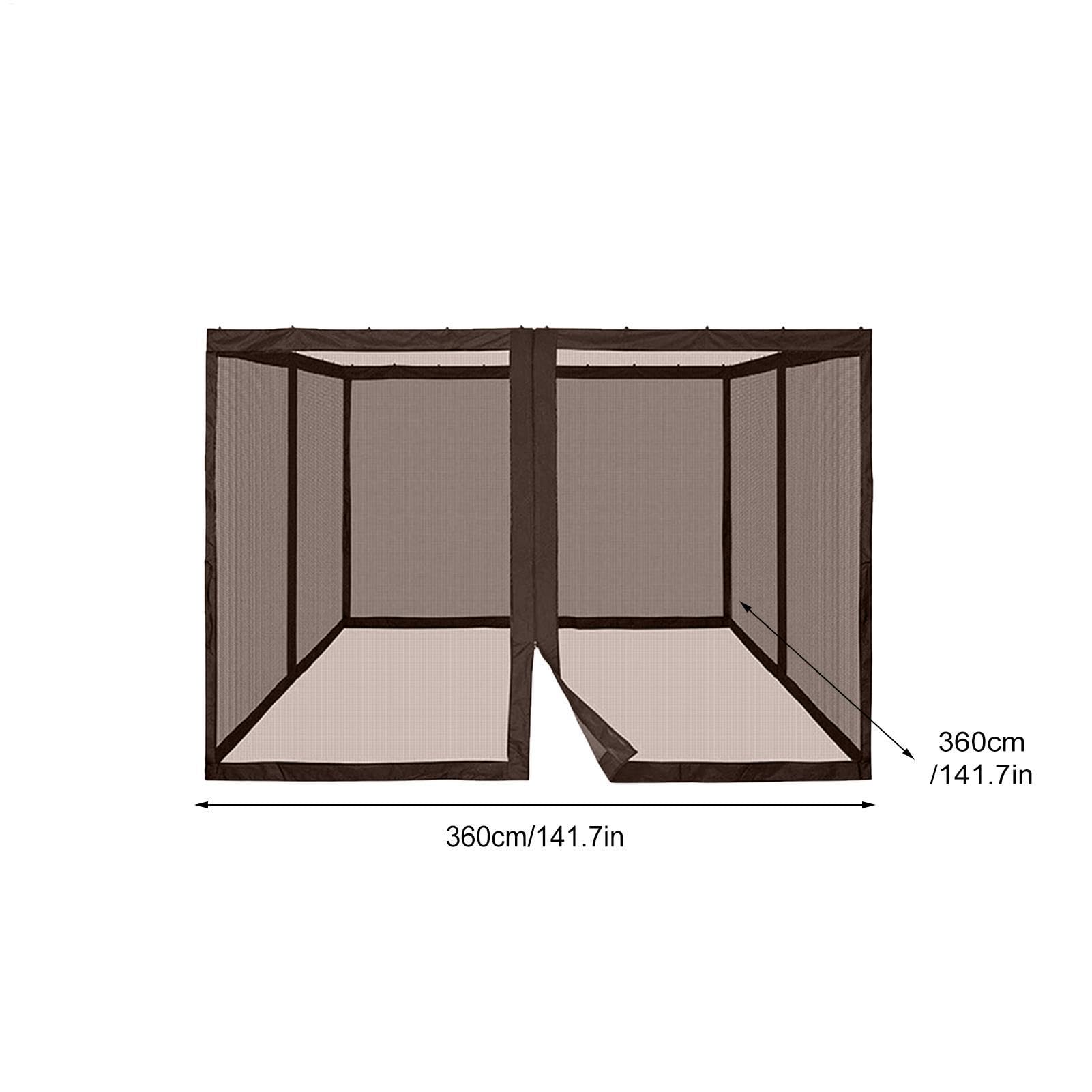 Zanzariera Patio Copertura Grande Pieghevole E Portatile 3,66 X 3,66 M | Zanzariera Patio Antipuntura Per Uso Interno Ed Esterno In Casa, Camera Da , Giardino, Portico, Cortile E Viaggio