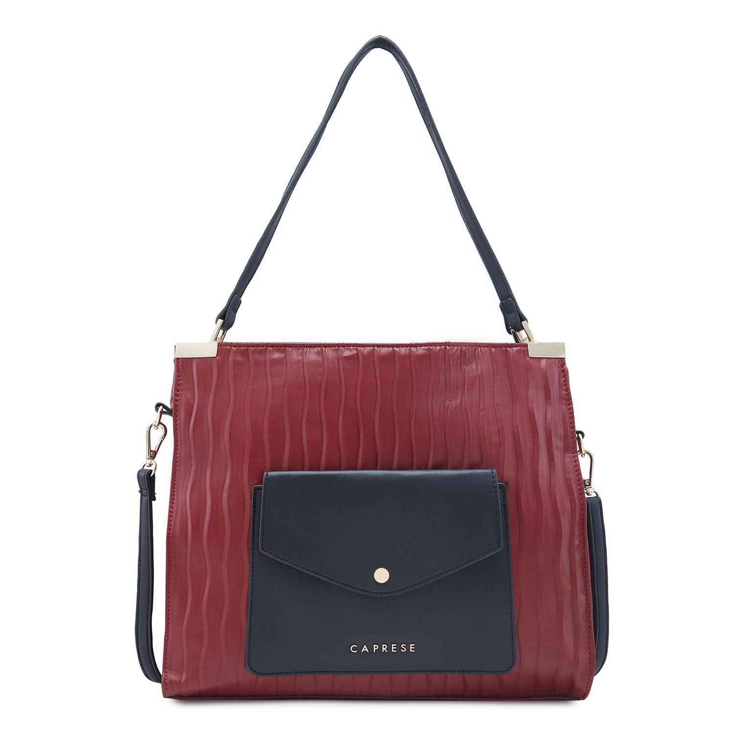 Caprese Shyla Hobo, Burgundy-Large | Self Designed Shoulder Bag for Women with Easy Front Access Pocket | Secure Top Zip | Perfect for Casual & Daily Use (B0DDCNMRMM) Amazon Price History, Amazon Price Tracker