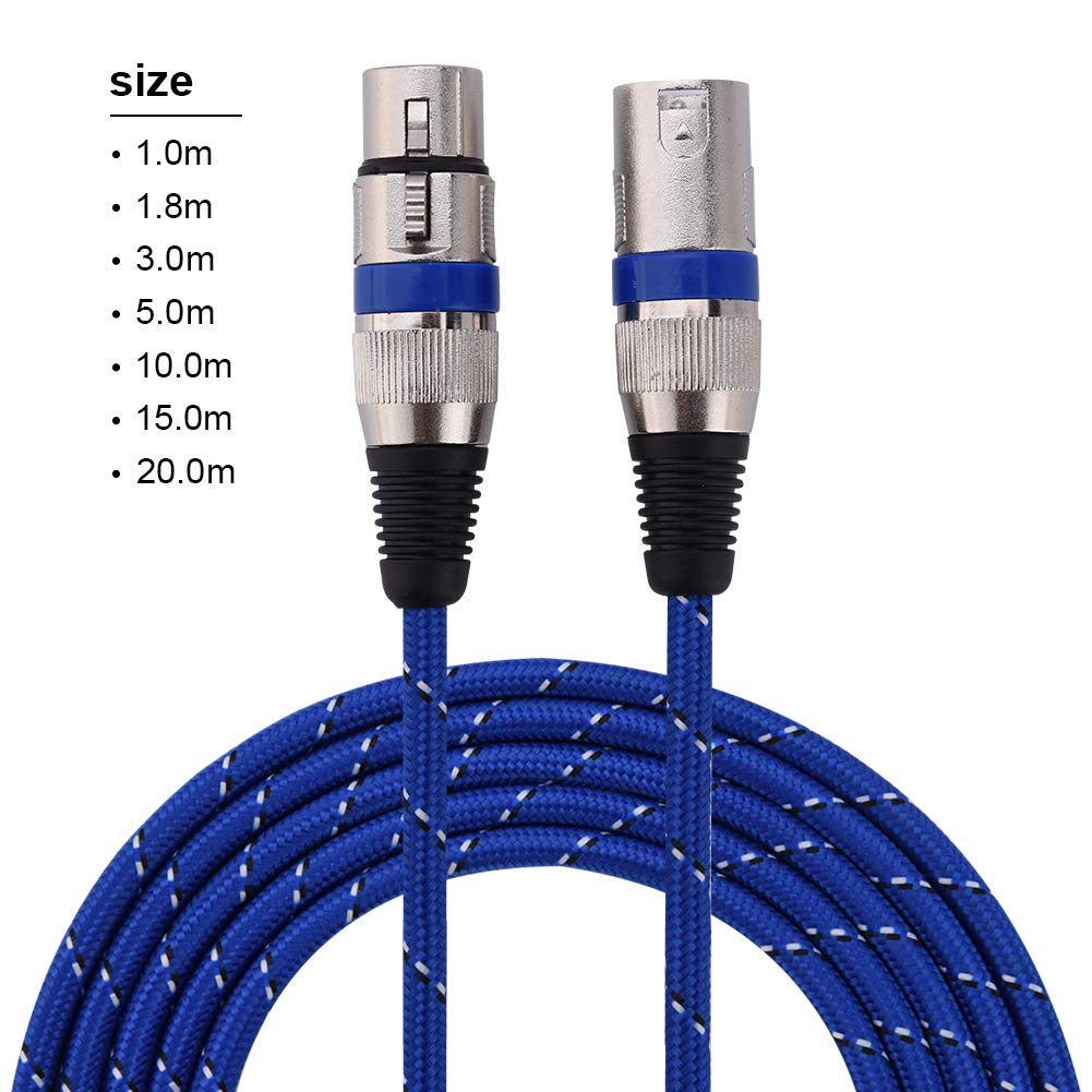 Cavo Audio XLR Bilanciato 8 M Maschio-Femmina – Per Microfono, Mixer E Interfaccia Audio, Schermatura EMI/RFI