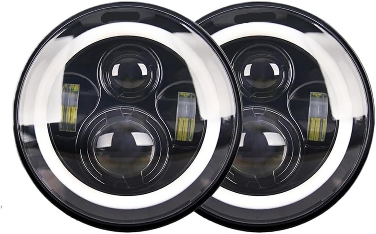 conjunto de luz delantera Conjunto de faros delanteros para Lada para Niva 4x4 todoterreno 7 pulgadas, 50 W/30 W, luz cruce angular, ámbar(2pcs)