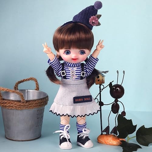 UCanaan Bjd Dolls 18 SD Dolls 18 Ball Jointed Doll DIY Fashion Dolls con trajes completos, 3 pares de manos, 3 ojos intercambiables, soporte y caja