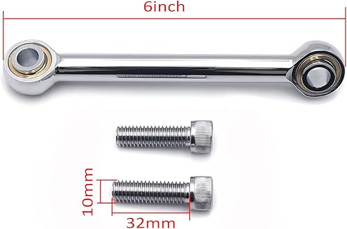 Miniatura 2 de HTTMT - Enlace estabilizador de montaje delantero cromado compatible con Touring Trike FLHR FLHT 2009 y posteriores PN MT458-001-CD