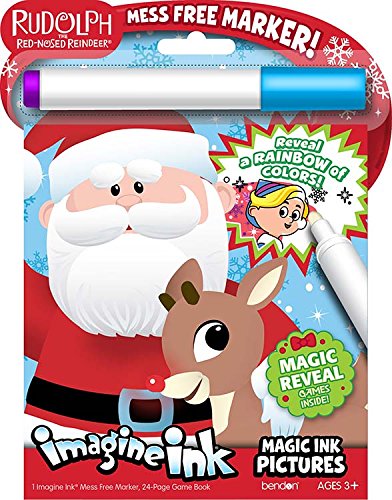 Bendon Rudolph the Red-Nosed Reindeer Imagine Ink Magic Pictures Activity Book