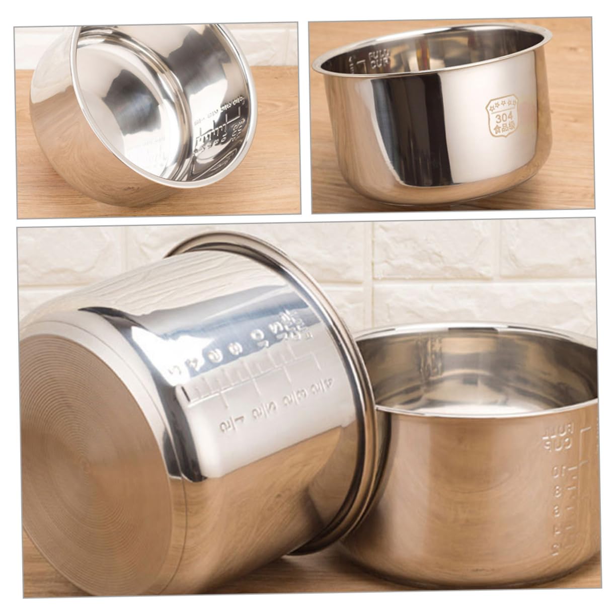 UKCOCO Arrocera olla interior olla interior para cocina eléctrica pieza de repuesto para arrocera portátil y duradera para arroz y sopas