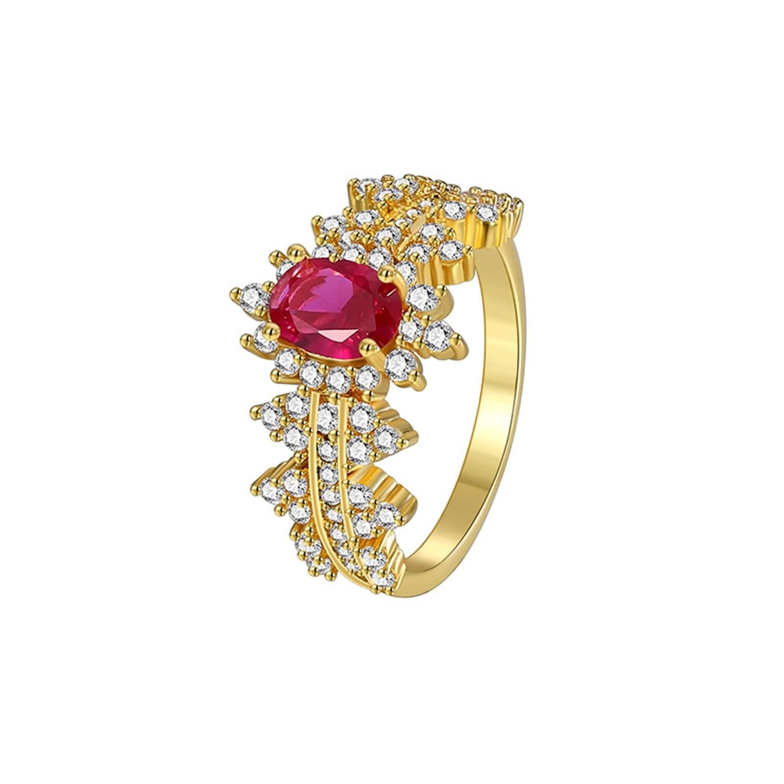 Anillos de oro de 14 quilates, tamaño elegante Q 1/2