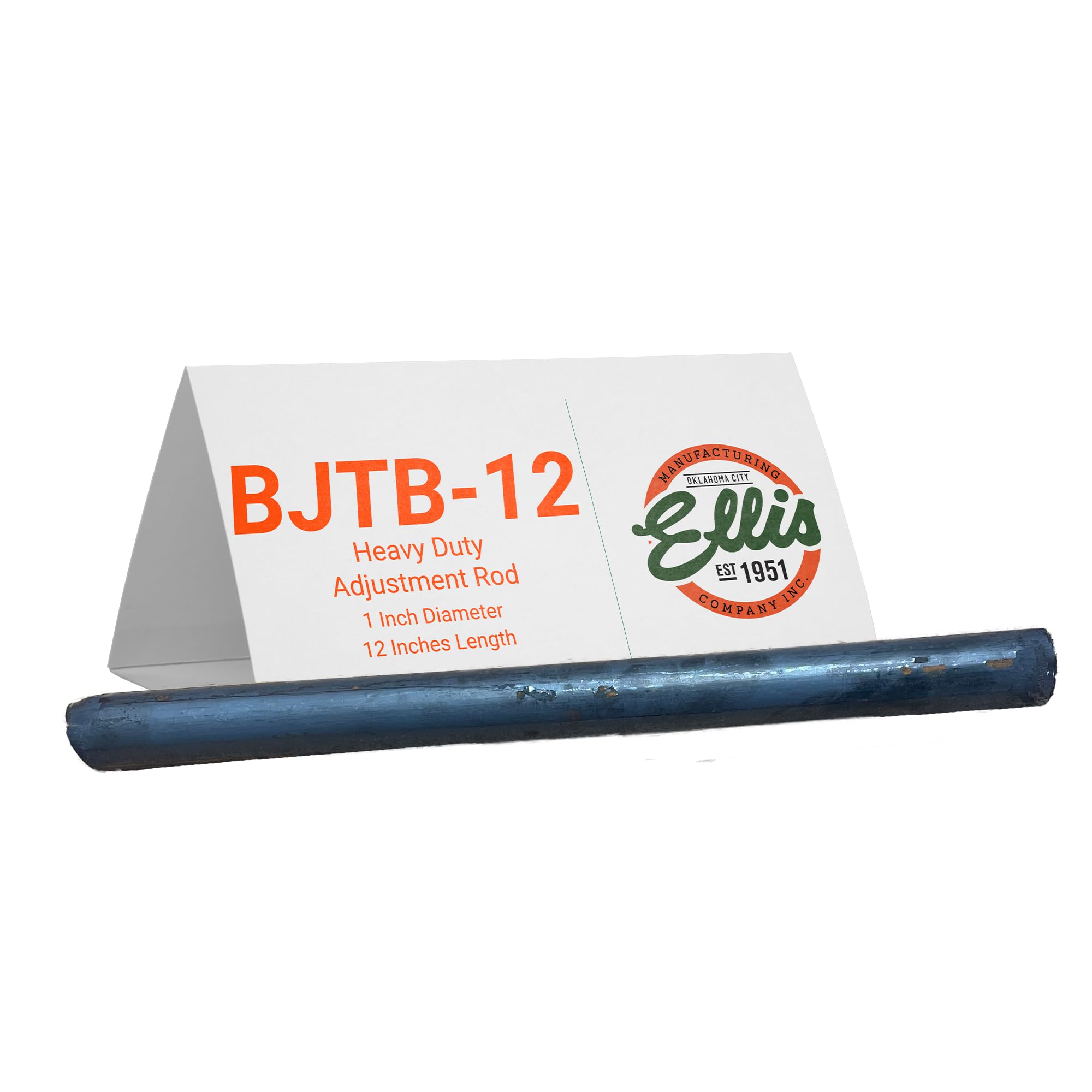 Ellis 1" Diameter Steel Adjustment Rod - 12" Length for Heavy Duty Steel Shores & Bridge Jacks - Extra Leverage for Height Adjustment