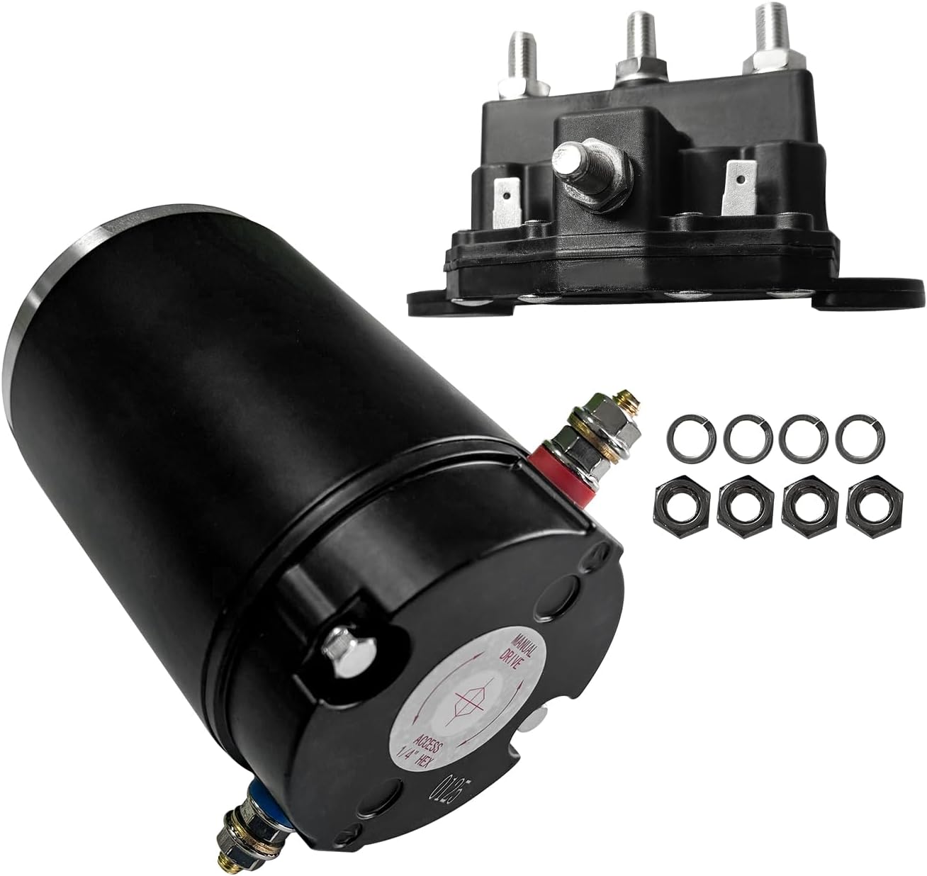 167576 Hydraulic Slide Out Pump Motor w/Dual-Polarity Reversing Solenoid 118246 Compatible with Lippert Components Leveling System, 414018 F000MM0809 15-167576 045-167567