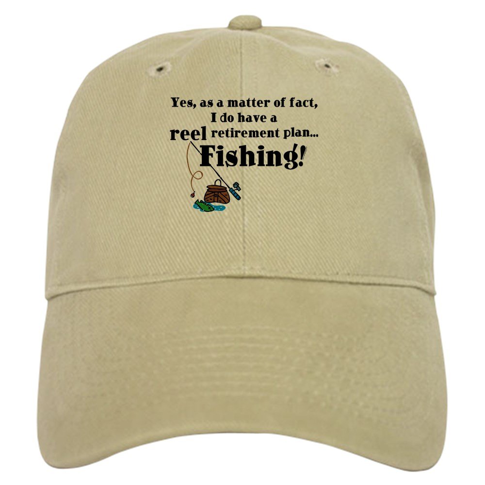 CafePress Reel Retirement Plan Cap Unique Adjustable Baseball Hat Khaki