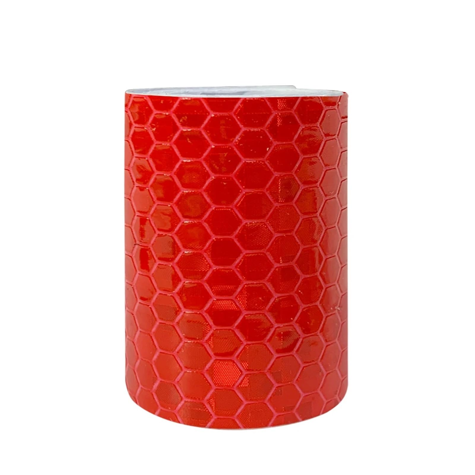 Yuzguhey Red Reflective Tape, Self Adhesive Fluorescent Reflector Warning Tape, For Vehicles Pack Of 4 Multicolor 5Cm X 100Cm(Red)