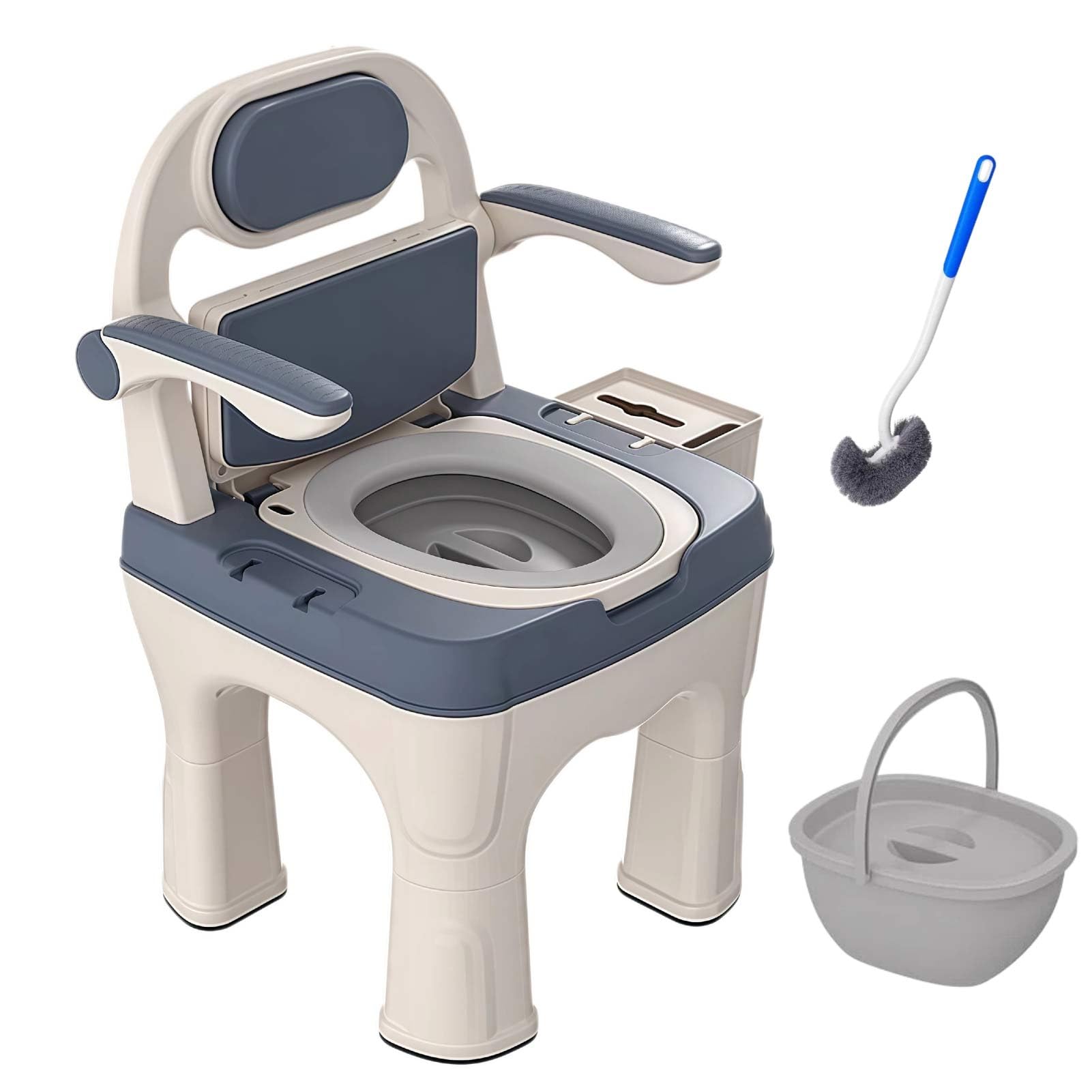 Chaise percée de toilettes portable pour éviter les chutes des seniors à la maison