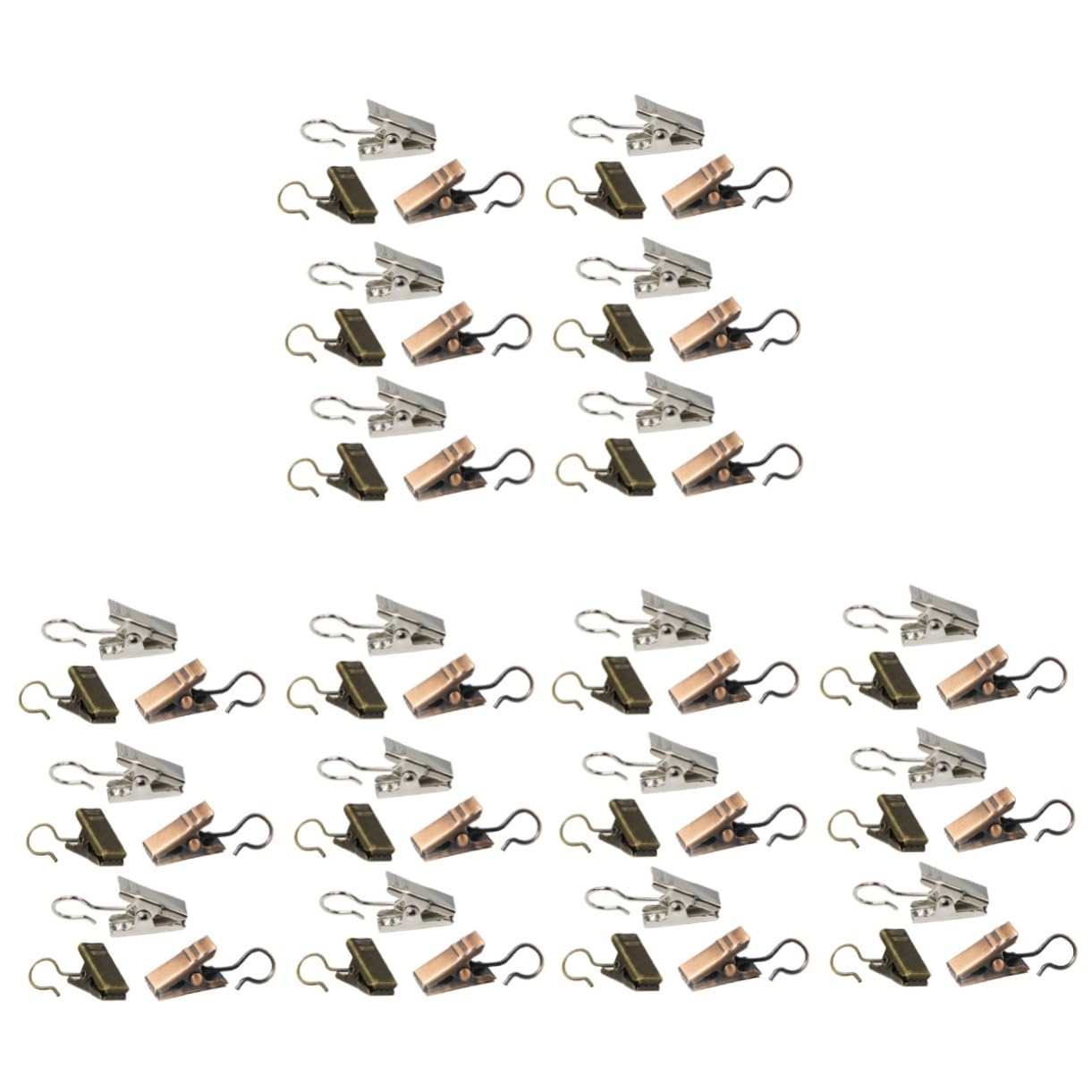 Ciieeo 180pièces Clips Acier Inoxydable pour Rideaux Métalliques Multi-Usage Accessoires De Décoration pour Photos Et Couleur Aléatoire