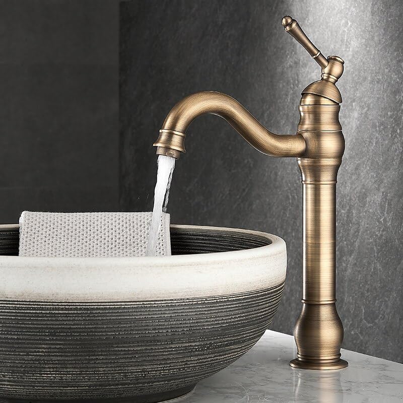 Robinet de lavabo en laiton antique et finition de haute qualité