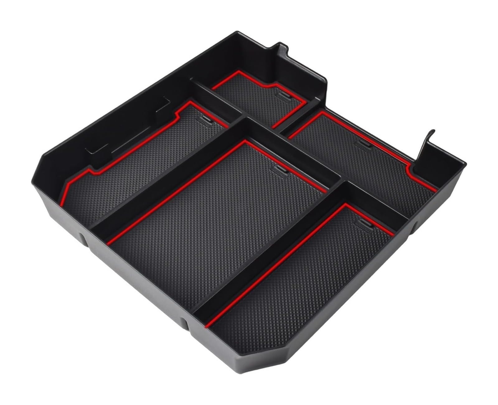 HCKCLMBMZW For Toyota For Tundra 2022 Interior Stowing Storage Box Center Console Organizer Centre Arm Rest Car Armrest Center Console(Red)
