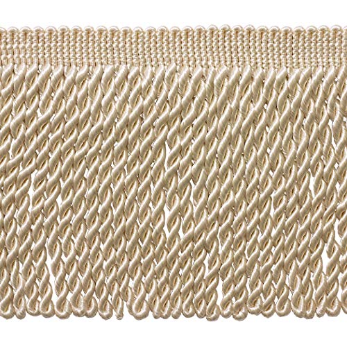 DÃ‰COPRO 6 Inch Long Ivory/Ecru Bullion Fringe Trim, Basic Trim Collection, Style# BFS6 Color: A2, Sold by The Yard