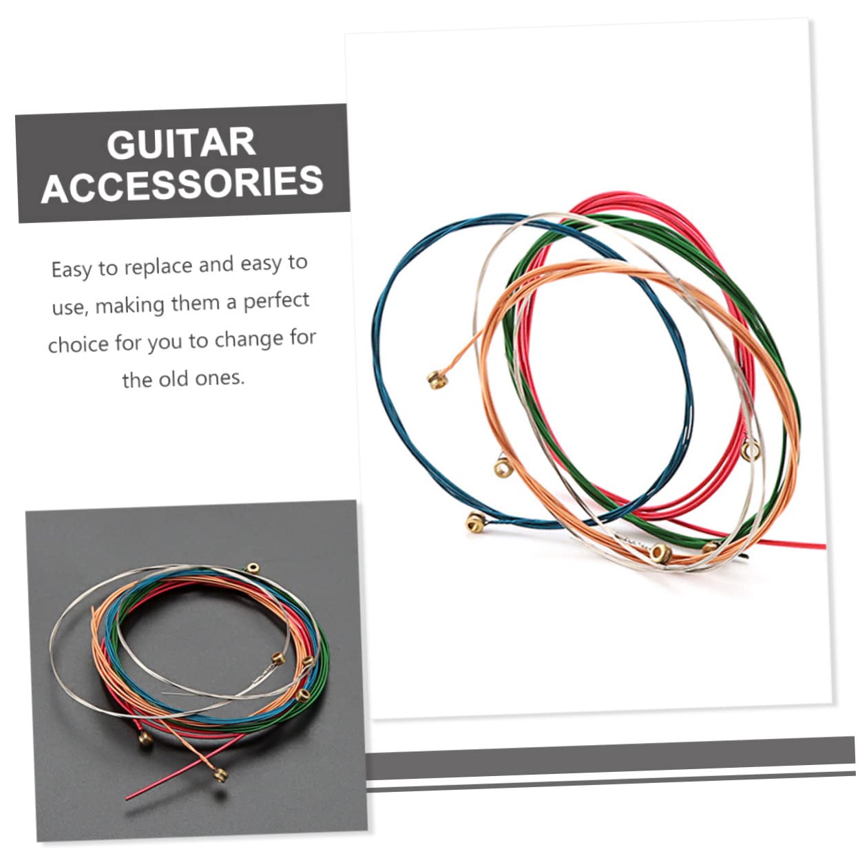 ibasenice 30piezas Cuerdas De Guitarra Eléctrica De Metal De Repuestos Profesionales Para Guitarras Sonido y Resonante Accesorios Para Músicos