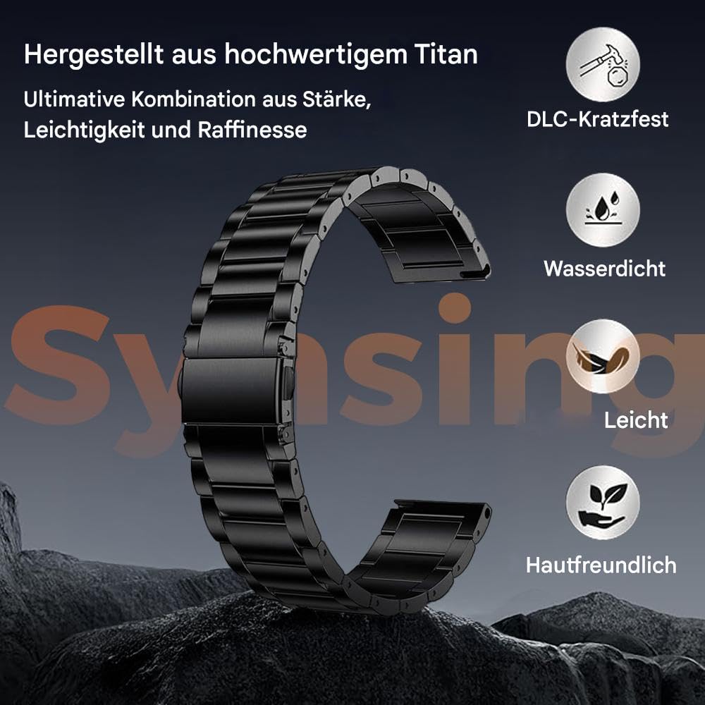 Titan Armband für Garmin Venus X1, 24mm Schnellverschluss-Metallarmband mit integriertem Schnallenband als Ersatz für die Garmin-Uhr Venu X1