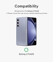 Vista 3 de Ringke Marco de lente de cámara compatible con Samsung Galaxy Z Fold 5, protector de lente de cámara, cubiertas de vidrio templado y marcos