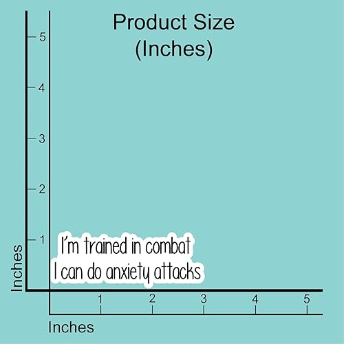 Miniatura 4 de Calcomanías con texto en inglés I'm Trained in Combat I Can Do, calcomanías de vinilo impermeables para adultos, para laptop, Kindle, coche,