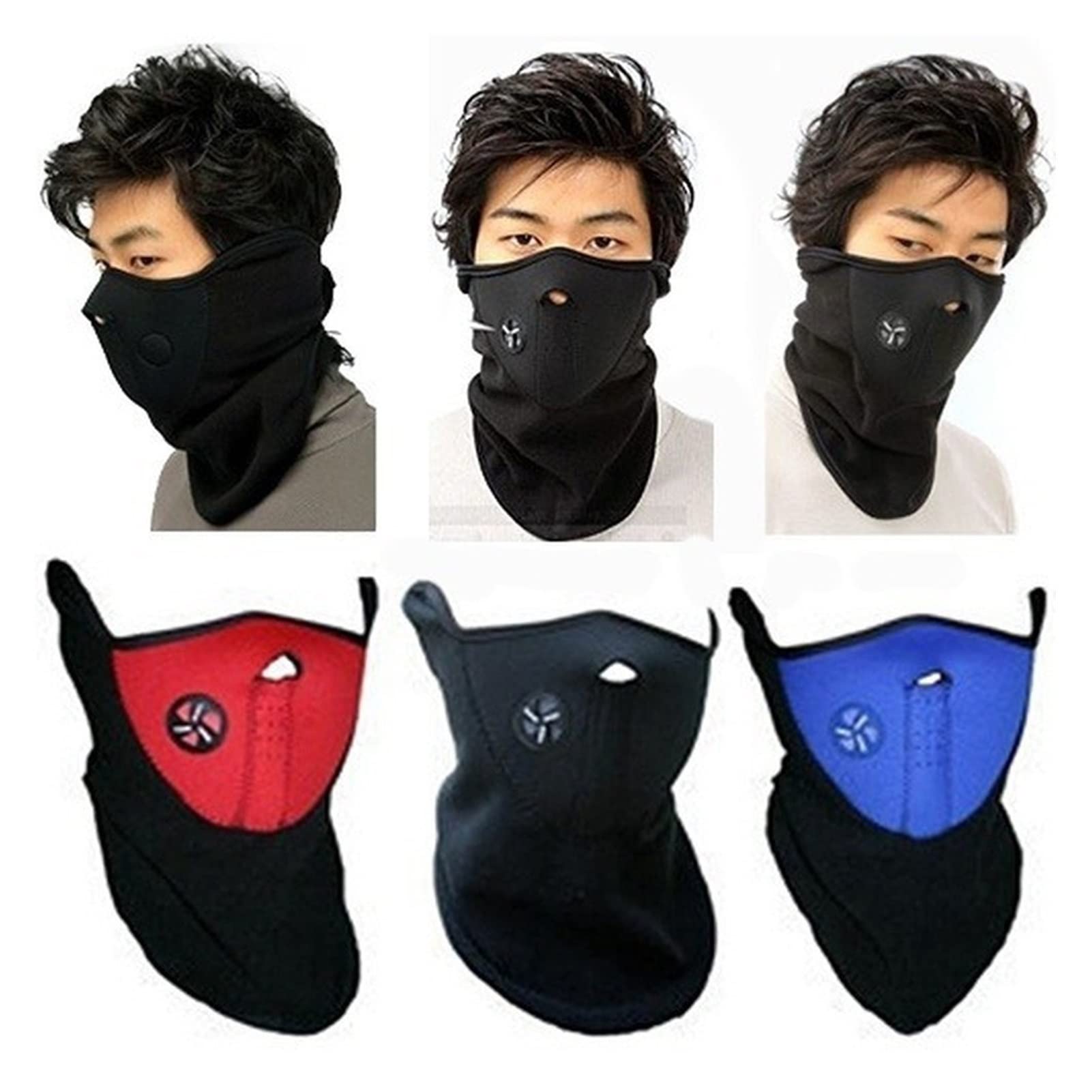 Windproof Fahrradfahrrad Fahrradmaske Ski Snowboard -Außenmasken Staubhals warme halbe Gesichtsmaske Winter Sportmaske