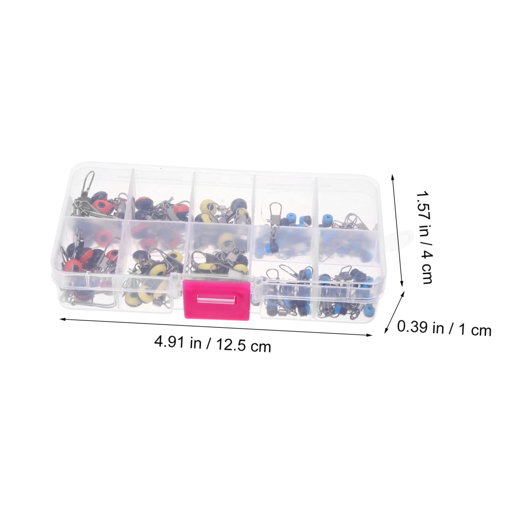 Mipcase 200 Pz fagioli spaziali piccola serratura girevole anello cablato portachiavi esche da pesca girevoli robusto anello da pesca sfera suite perline da attrezzatura da