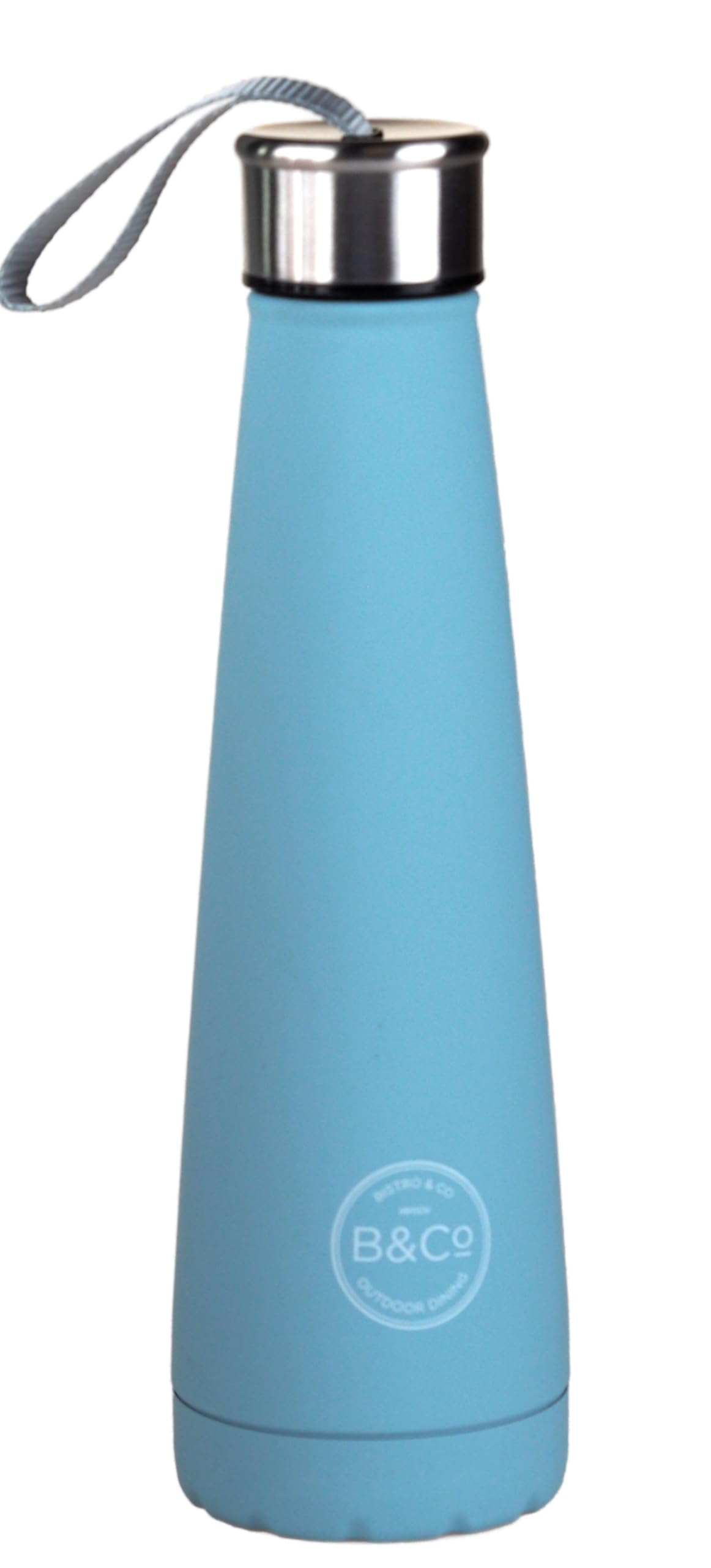 B&Co 450ml Conical Thermal Bottle Flask - Duck Egg Blue
