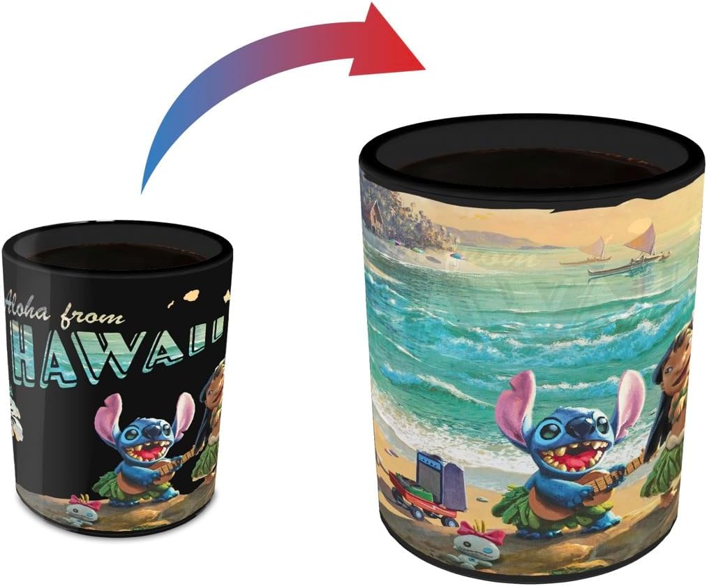 Morphing Mugs Disney - Lilo & Stitch – Hawaii – One 16 oz Heat Sensitive Clue Mug – Full Image Revealed When HOT Liquid Is Added MMUGC1593 - Image 2