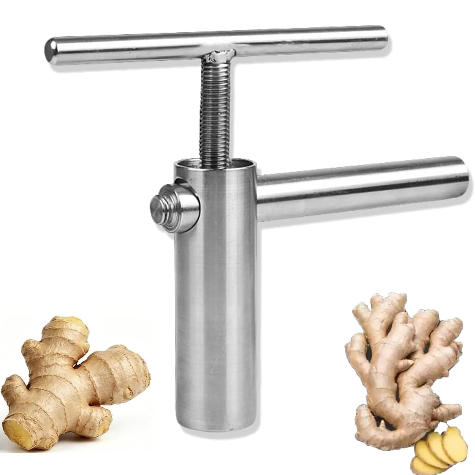 Kjzqxyx Manual Ginger Juicer, Portable Hand Crank Juicer, Stainless Steel High Juice Yield, For Juicing Fruits And Vegetables, Easy To Use