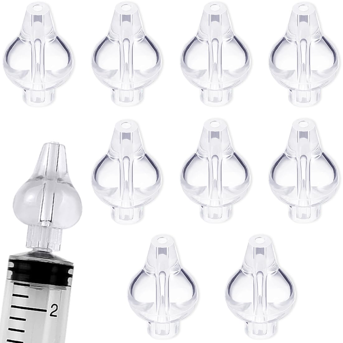 JEYORZY 9 pcs Beccuccio Morbido Lavaggio Nasale Bambini, Olive Nasali Per Lavaggi Neonato, Oliva Silicone Riutilizzabile, Nasali in Silicone per Lavaggi Neonato, Beccuccio Morbido Lavaggio Nasale