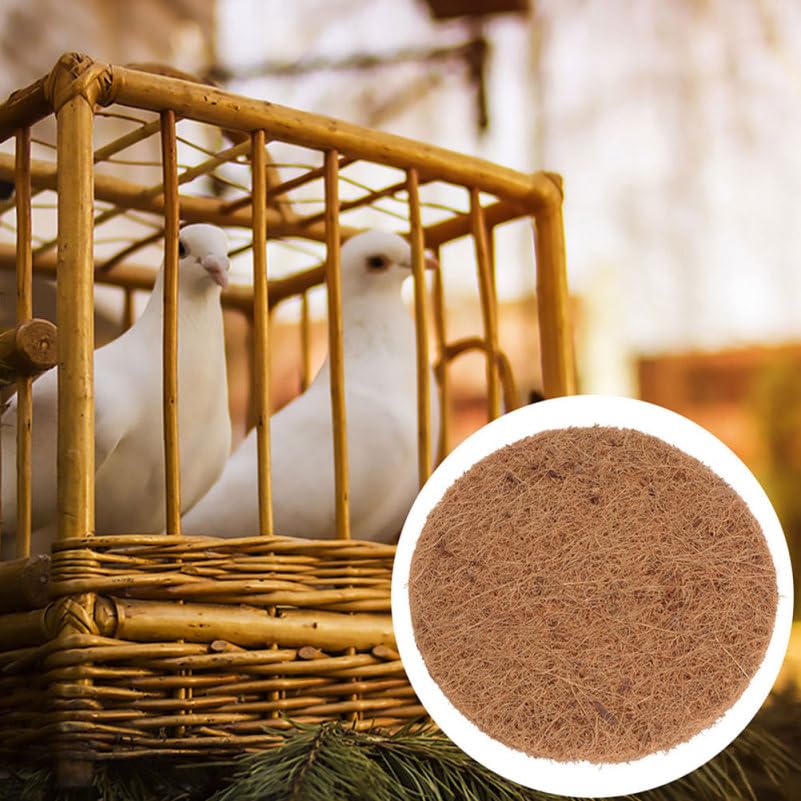 Coconut Fiber Nesting Pads for Bird: 10pcs Eggs Mat for Finch Parakeet and Chicken Coop Accessories Liners for Breeding and Nesting - Image 2