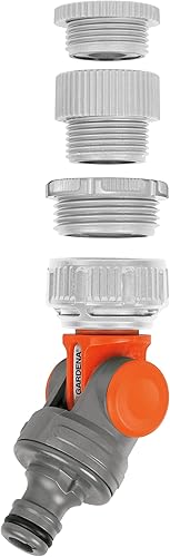 Gardena Angled Rotating Swivel Garden Tap Connector Adaptor 1" / 3/4" inch BSP