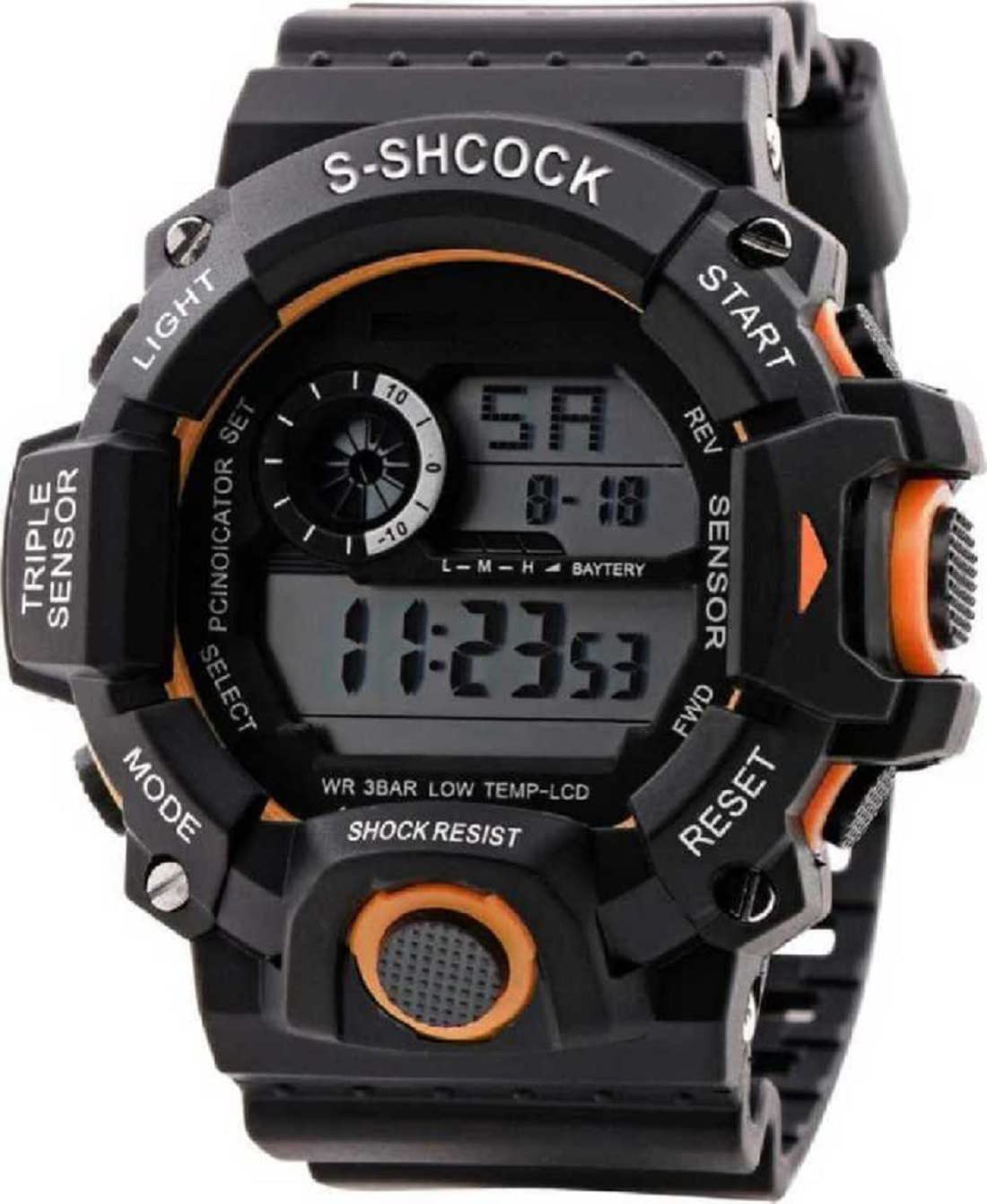 DKEROAD Digital Silicone Black Strap Watch for Men | Casual-Party-Wedding-Formal-Sports | - Model790 (B0BGRX9L62) Amazon Price History, Amazon Price Tracker