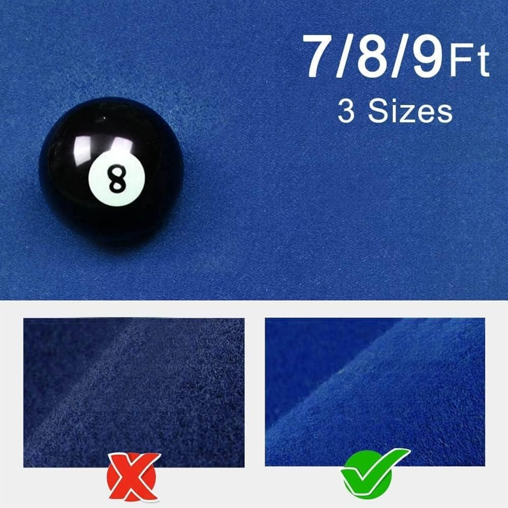 Panno da biliardo con feltro per tavolo da biliardo da 2,1 m, 2,4 m, 2,7 m, 3,4 m, per tavolo da gioco e biliardo, disponibile in 4 colori