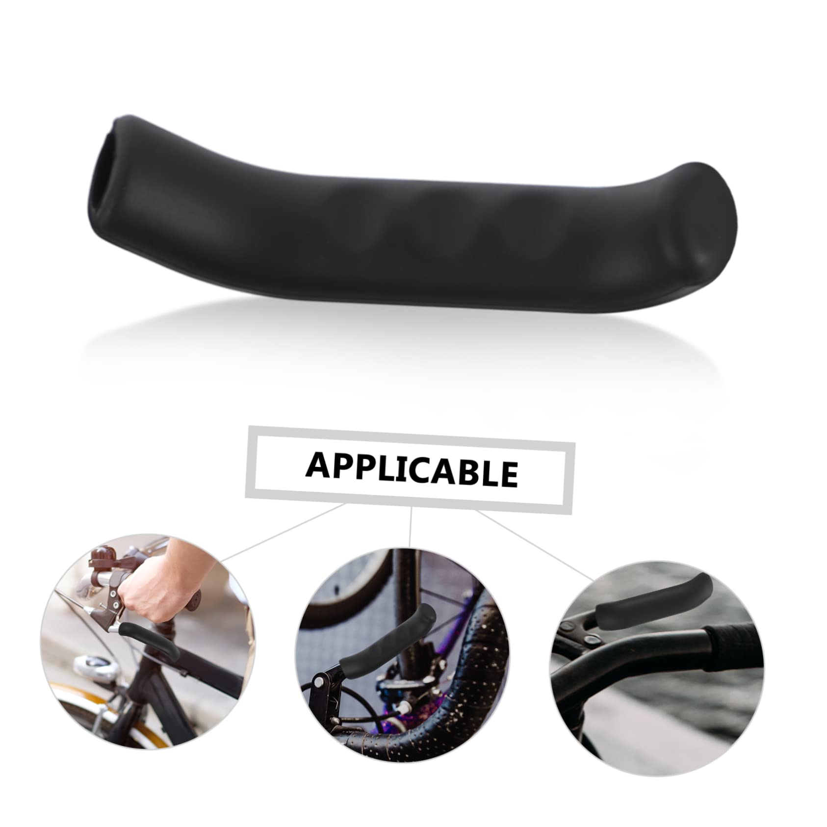 TOYANDONA 3 Ensembles Manchon En Silicone Pour Poignée De Frein Guidon Couvercle De Poignée De Frein Capuchon En Silicone Pour De Parties À Vélo Gel De Silice Noir 6 Paires*3
