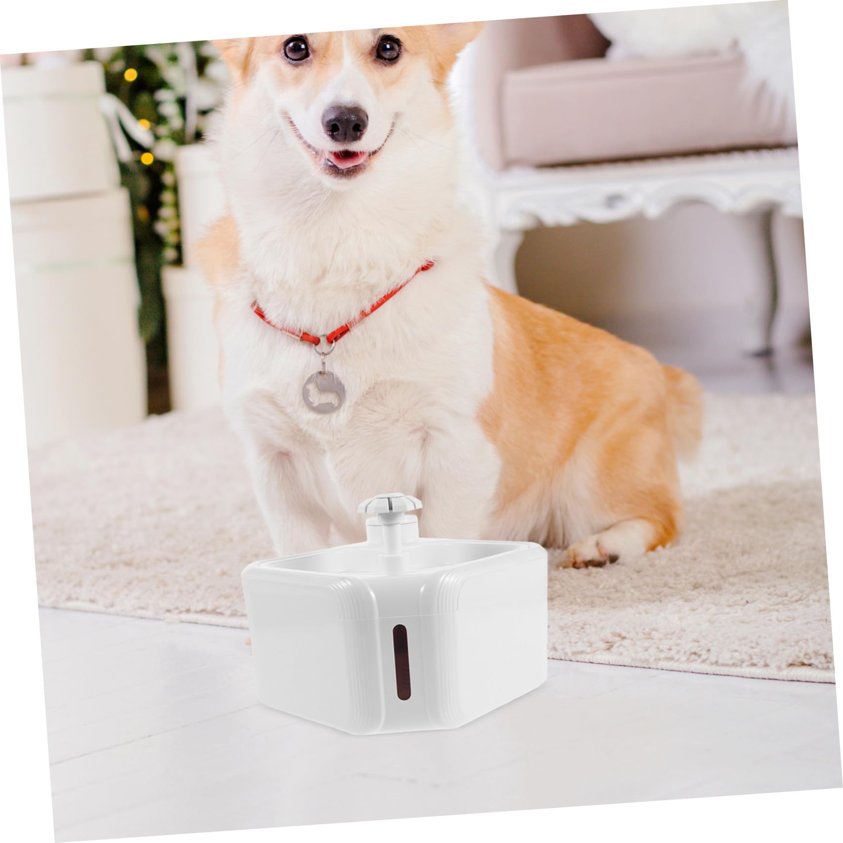 Fuente de Agua Automática para Mascotas con Sensor, Blanco
