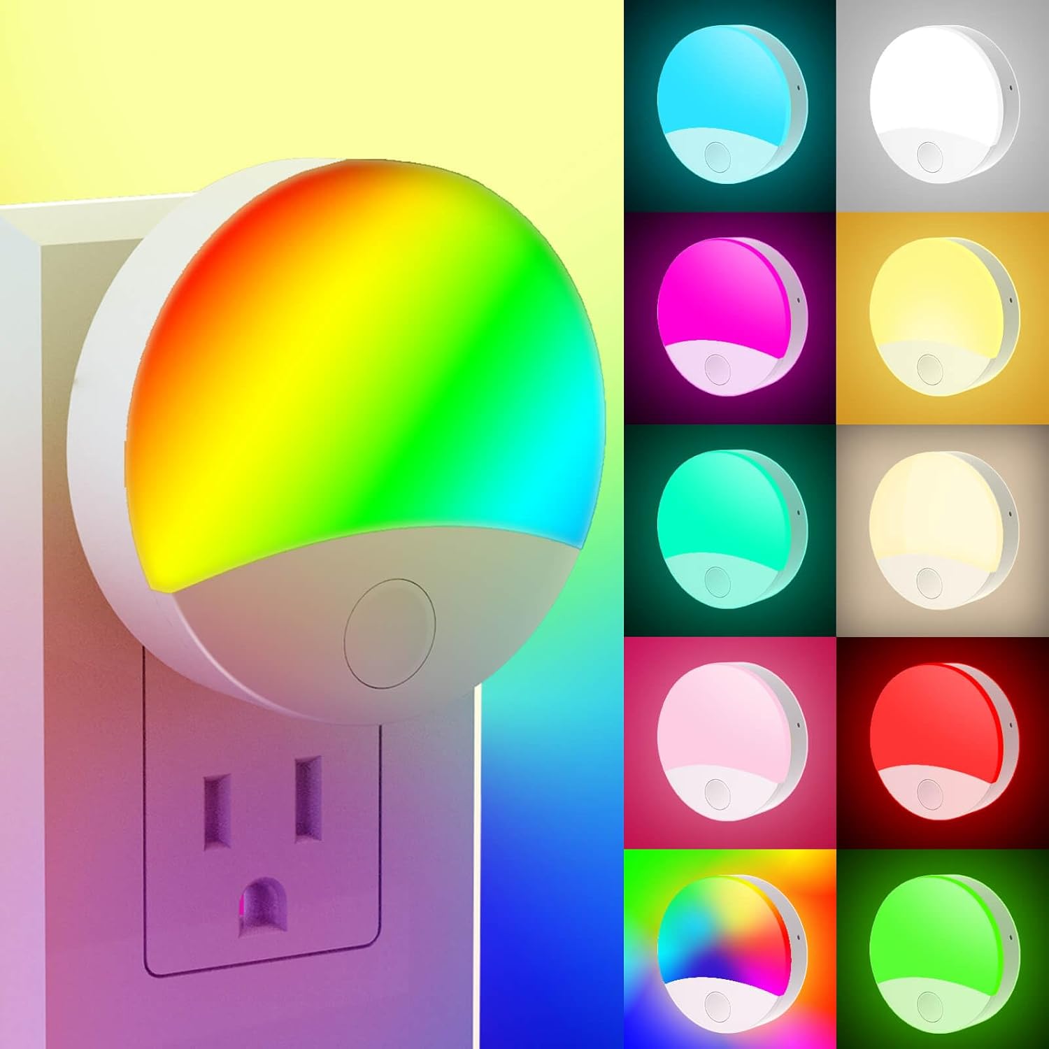 RAVEtone Night Light Plug in Wall, 1 Pack Plug in LED Night Light for