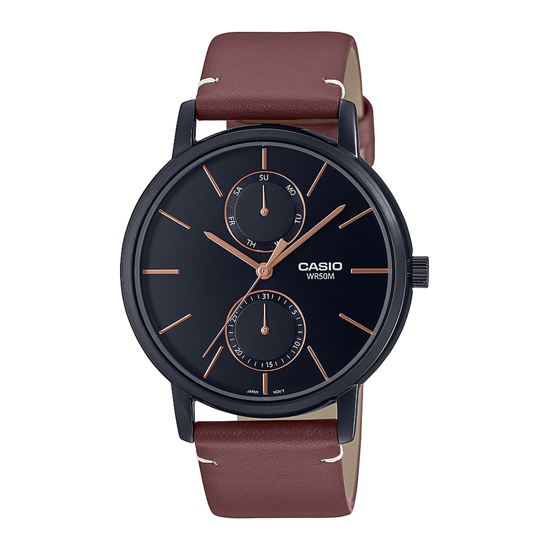 Casio Men Leather Analog Black Dial Watch-Mtp-B310Bl-5Avdf, Band Color-Brown (B0B87WBG8W) Amazon Price History, Amazon Price Tracker
