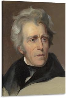 Thomas-Sully Posters Print Andrew Jackson (1845) Picture Print Canvas Poster Wall Paint Art Posters Decor Modern Home Artworks Gift Idea 24x36inch(60x90cm)