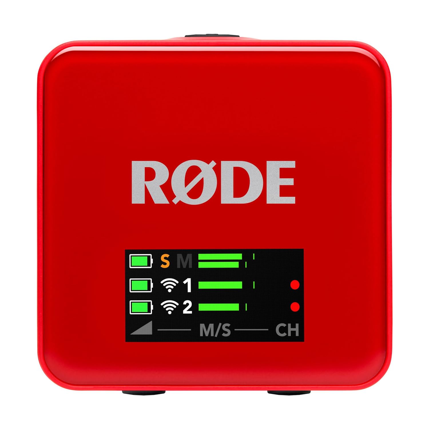Rode Wireless GO Gen 3 Drahtloses 2-Kanal Mikrofon-Funksystem Rot mit 2X Interview GO Handadapter und 2X keepdrum Fell-Windschutz