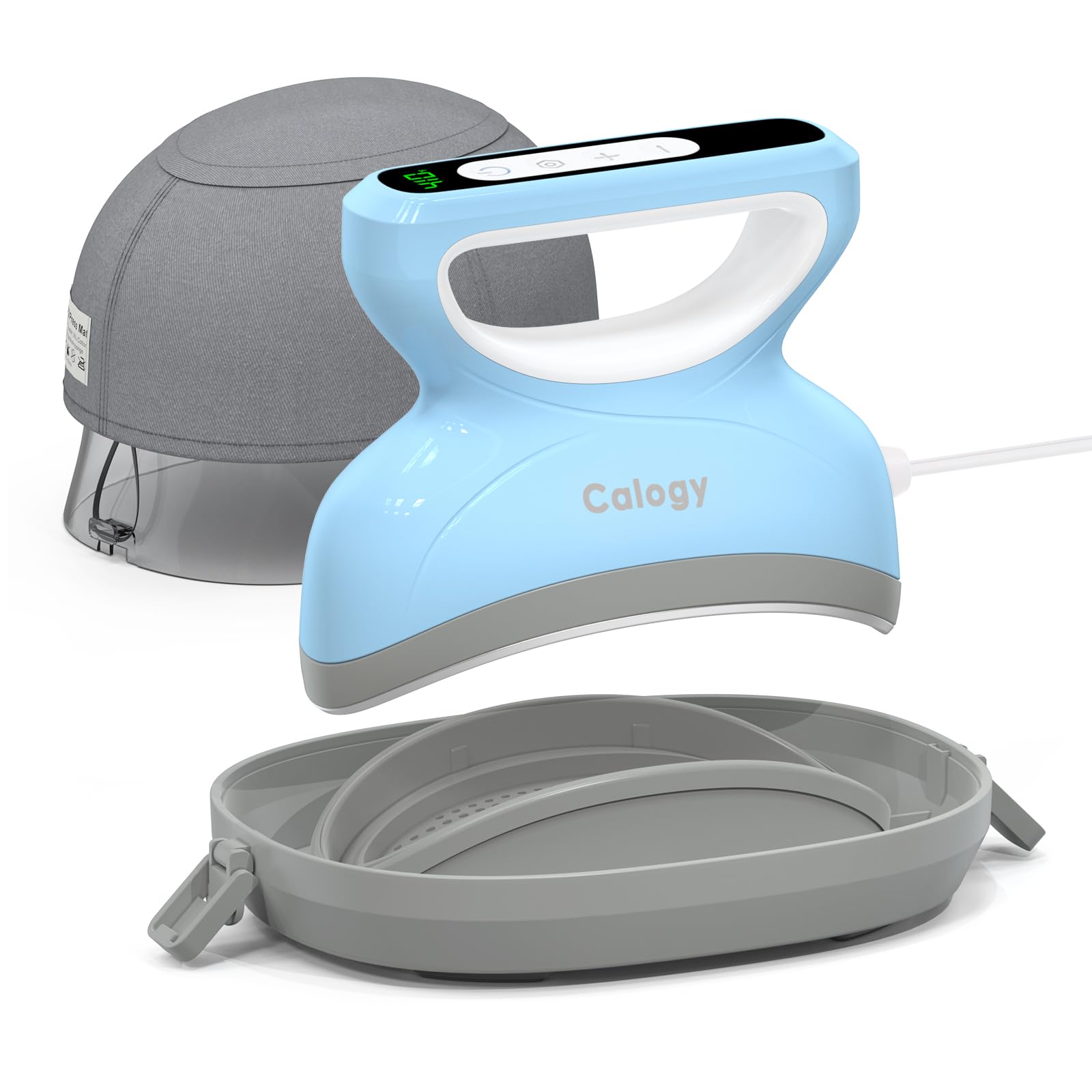Calogy Mini prasa termiczna do czapek, maszyna do odliczania, maksymalna temperatura 210°C, z okrągłą podstawą, maszyna do transferu ciepła do czapek, śliniaków, snapbacków, czapek