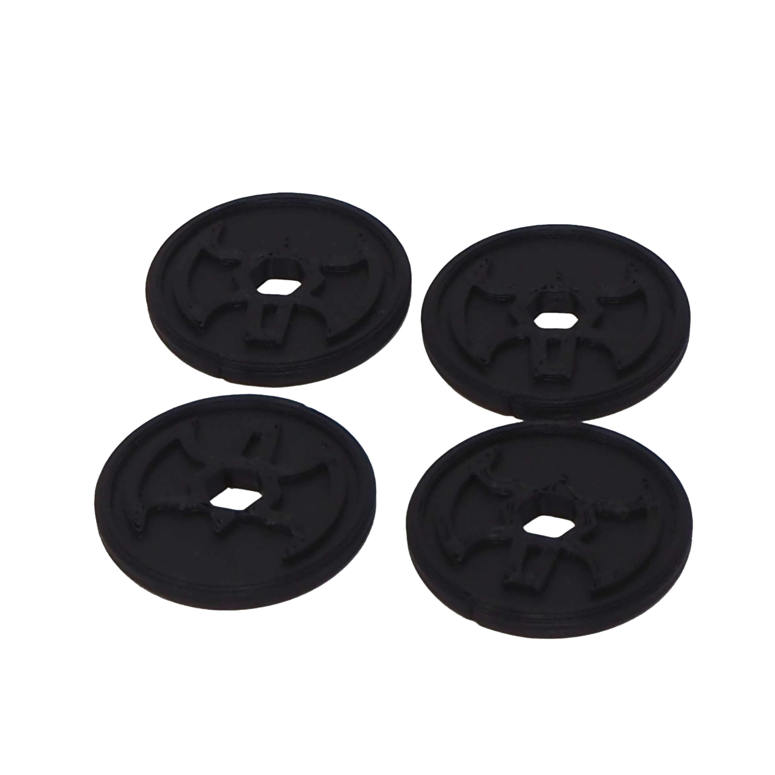 eTech4Us Set of 4 Black Replacement Disc Part for Imaginext Batbot Bat-Tech