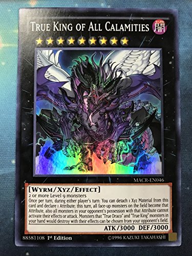 yugioh true king cards Yugioh 1st Ed True King of All Calamities MACR-EN046 Super Rare 1st Edition  Maximum Crisis Cards : Amazon.co.uk: Toys & Games
