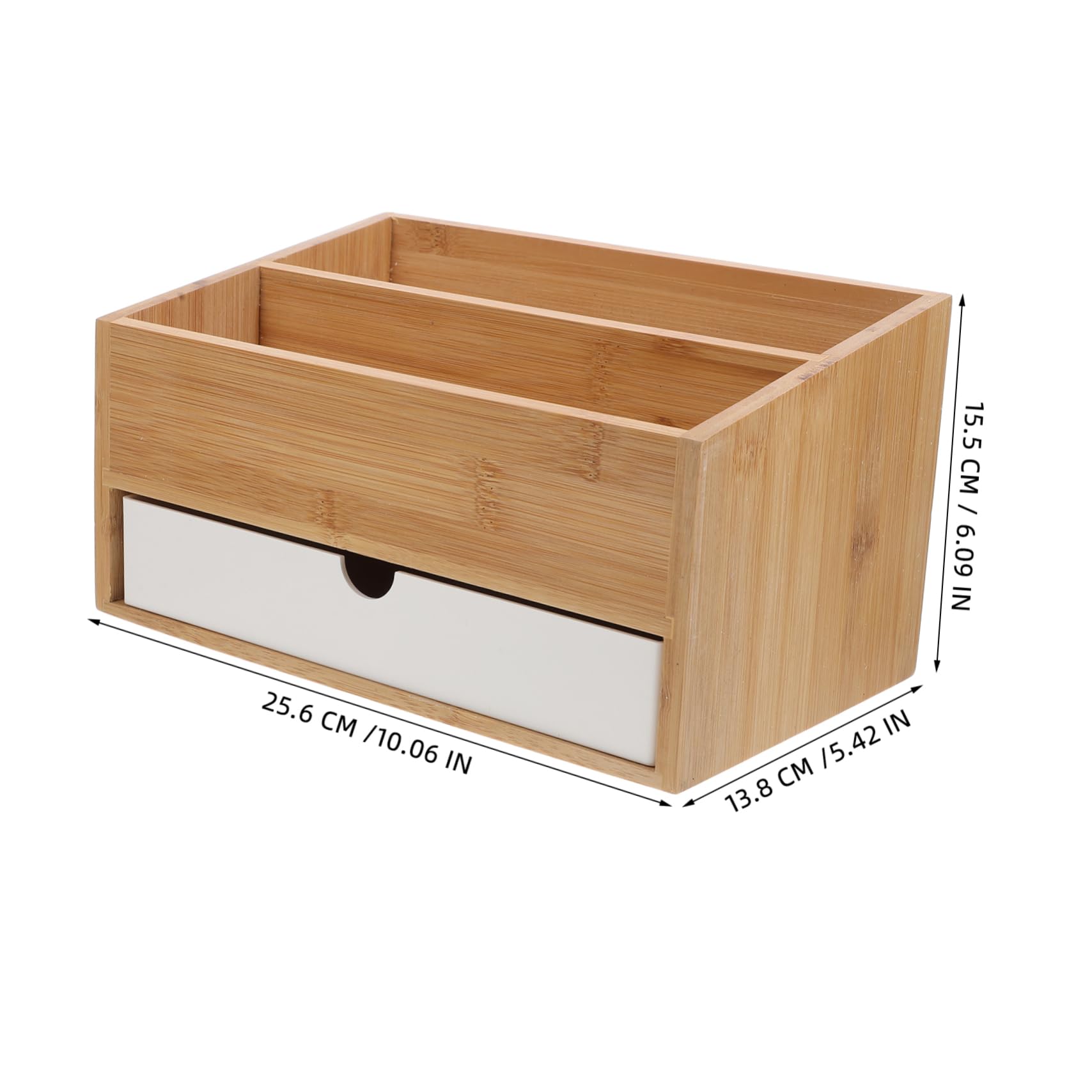 Uonlytech Organizador de escritorio cajoneras cajones de almacenamiento de maquillaje mini cajones para escritorio bandeja organizadora de cajones de oficina bambú