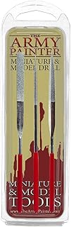 The Army Painter Miniature and Model Files - 3-Piece Diamond Small Metal File Set of Round File, Flat File and Triangular Metal File - Needle File Set for Metal, Resin, and Plastic Miniatures